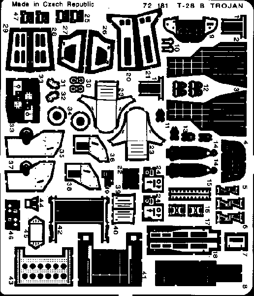 EDUARD 72181 T-28 B TROJAN DETAILS Conversion Sets