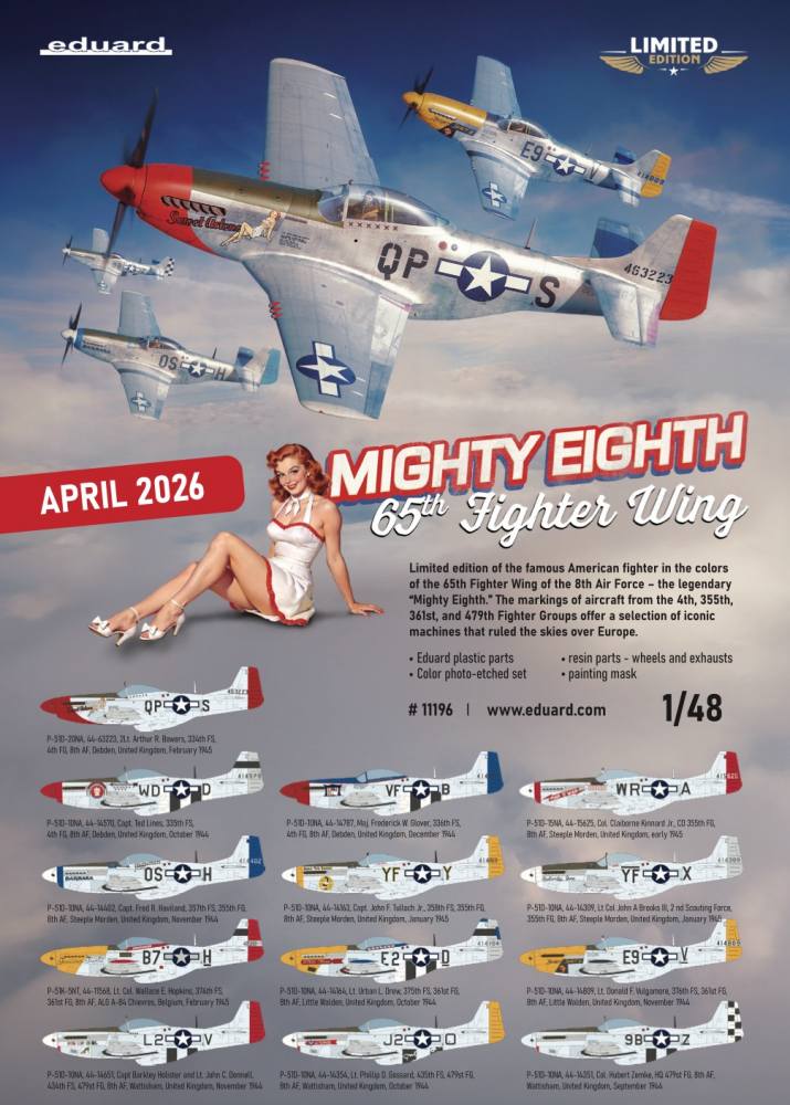 EDUARD 11196 MIGHTY EIGHTH 65TH FIGHTER WING LIMITED EDITION Aircraft Model Kits