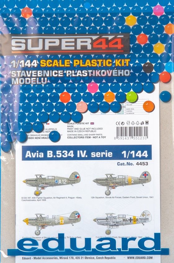 EDUARD 4453 AVIA B.534 IV Aircraft Model Kits