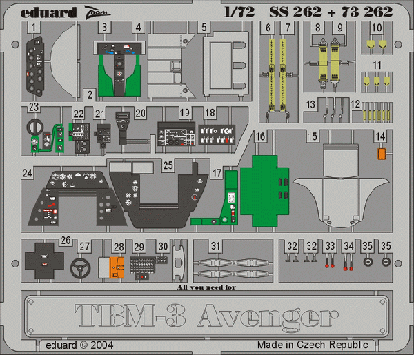 EDUARD SS 252 TBM-3 AVENGER Conversion Sets