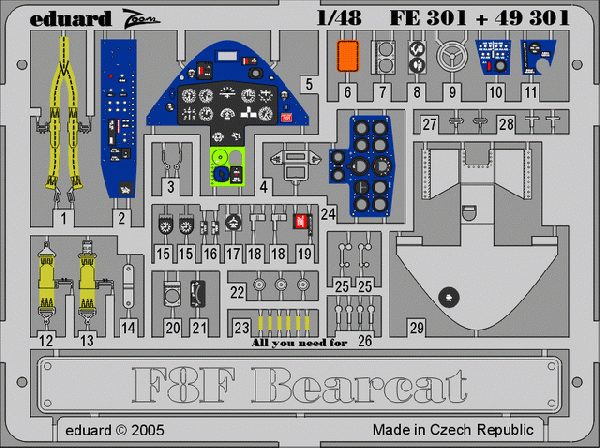 EDUARD FE301 F8F BEARCAT Conversion Sets