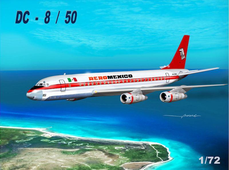 MACH GP110AMX DOUGLAS DC-8/50 AERO MEXICO Airliners Model Kits