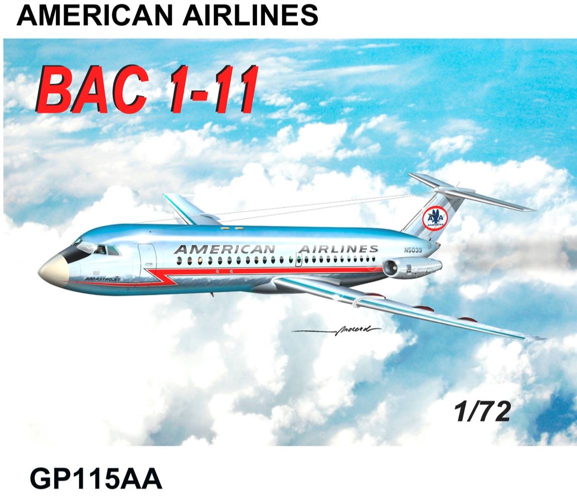 MACH GP115AA BAC 1-11 AMERICAN AIRWAYS Airliners Model Kits