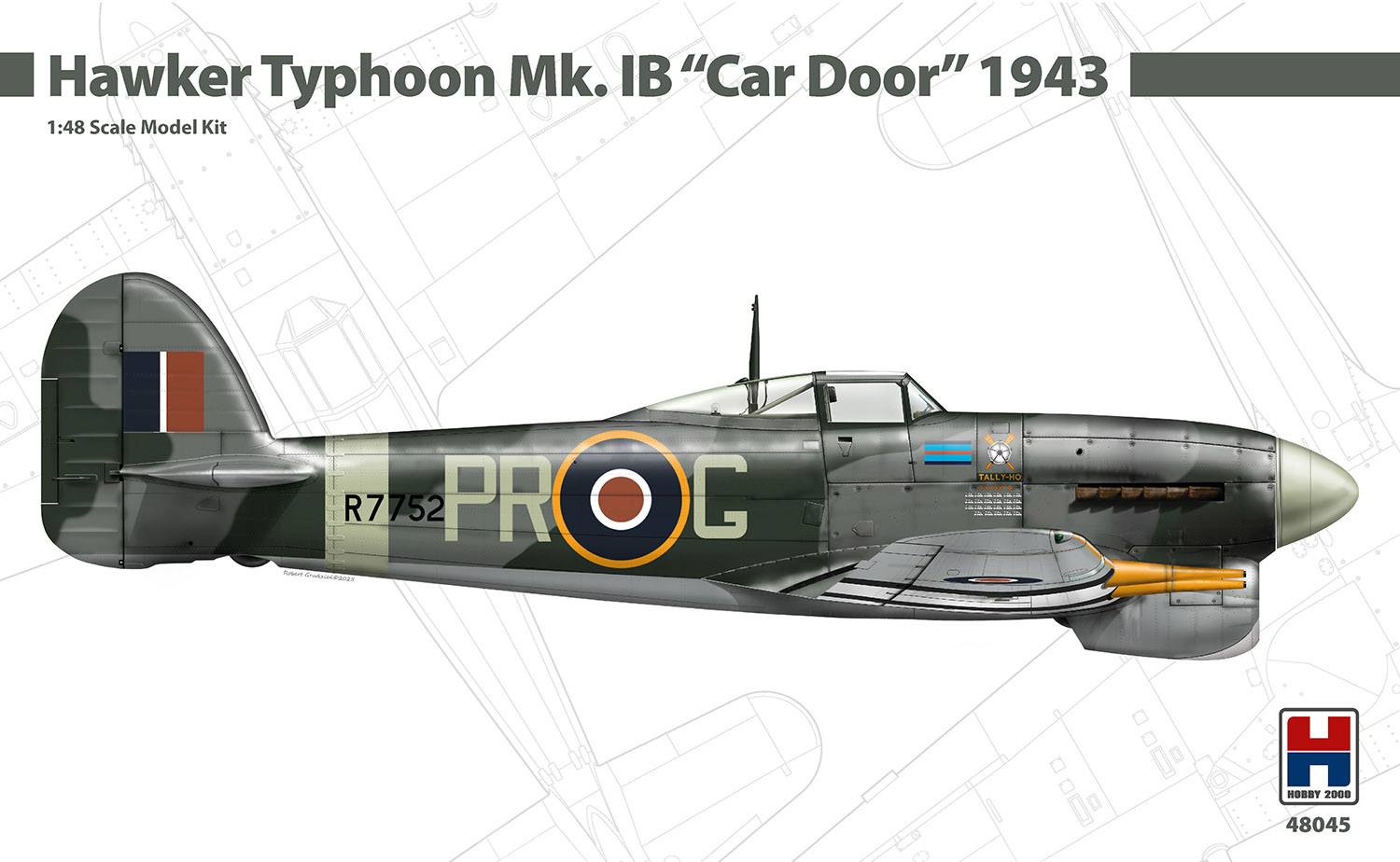 HOBBY 2000 48045 HAWKER TYPHOON MK.IB CAR DORR 1943 Aircraft Model Kits