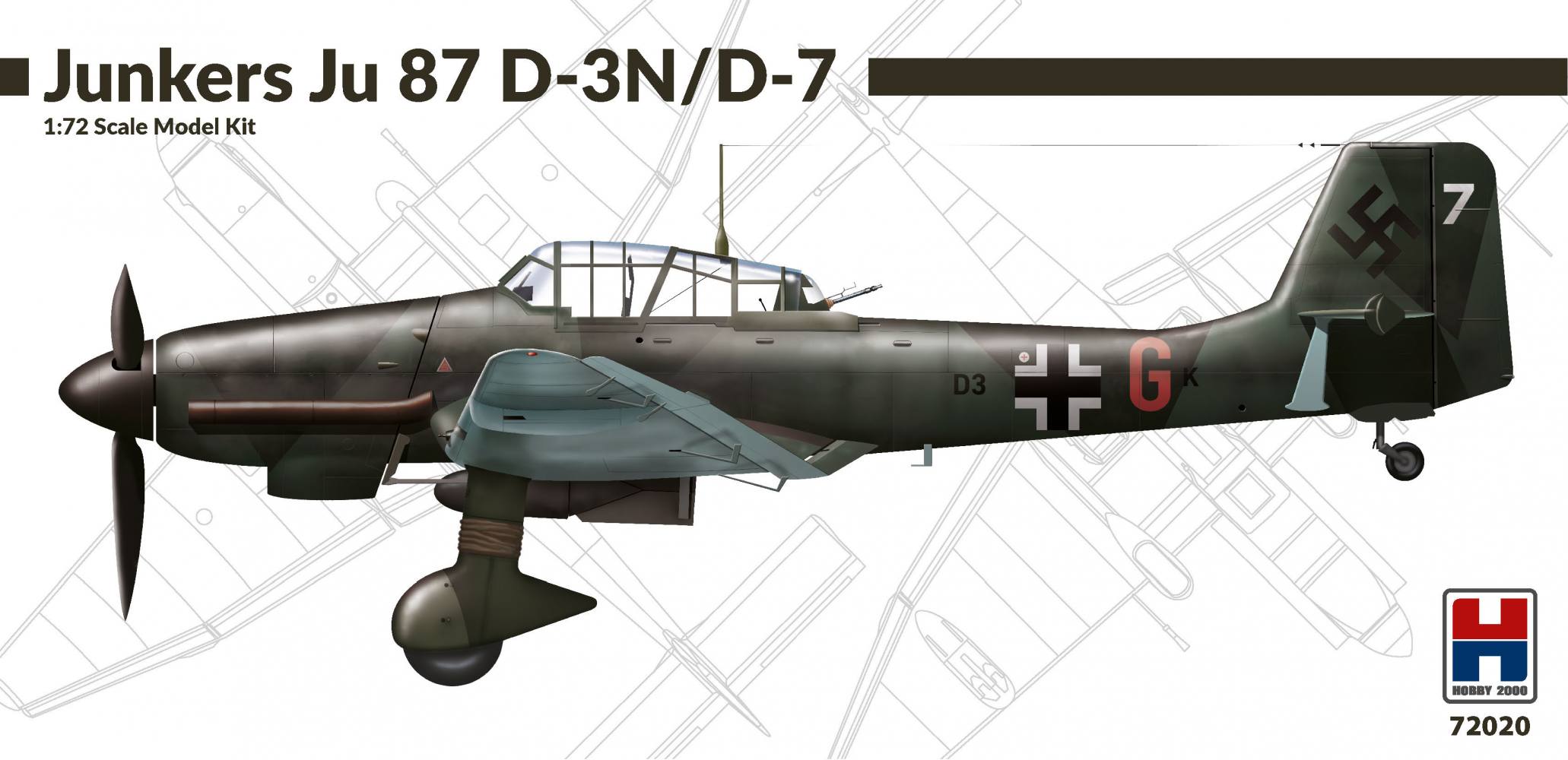 HOBBY 2000 72020 JU 87 D-3N/D-7 Aircraft Model Kits