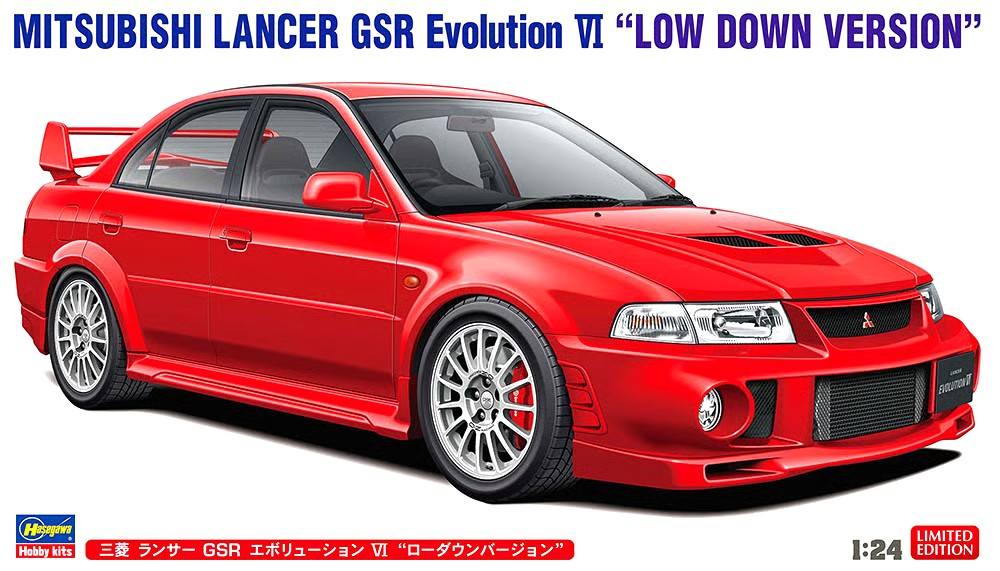 HASEGAWA 20803 MITSUBISHI LANCER GSR EVOLUTION VI LOW DOWN VERSION Cars, Motorbikes & Trucks Model kits