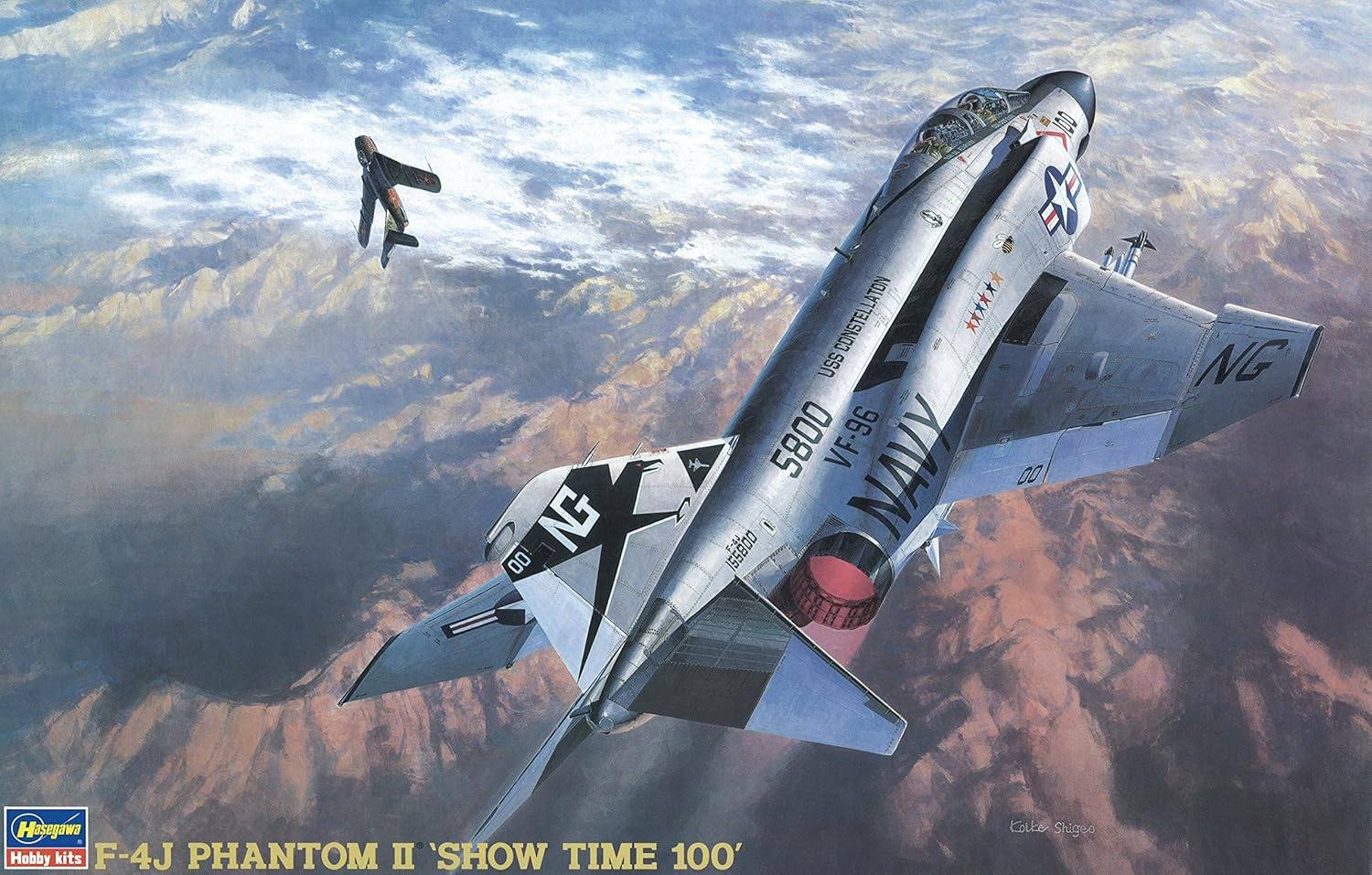 HASEGAWA Aircraft Model Kits PT06 F-4J PHANTOM SHOWTIME 100