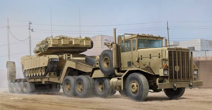 HOBBYBOSS 85519 M911 C-HET WITH M747 HEAVY EQUIPMENTS SEMI-TRAILER Military Model Kits