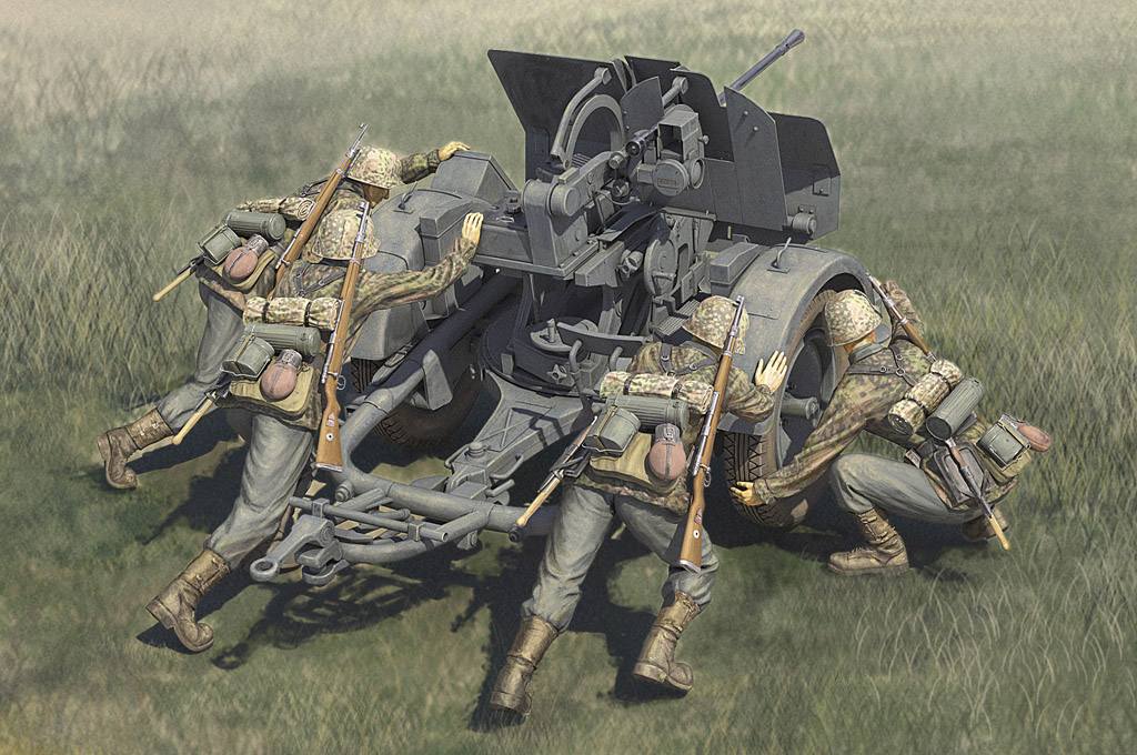 HOBBYBOSS 84418 GERMAN 20MM FLAK 38 CREWS Model Figures