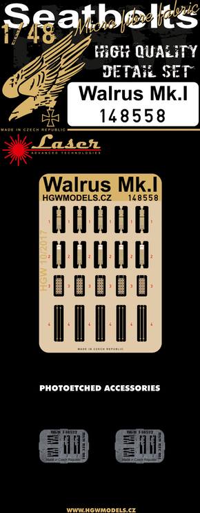 HGW 148558 SUPERMARINE WALRUS MK.I SEATBELTS Conversion Sets