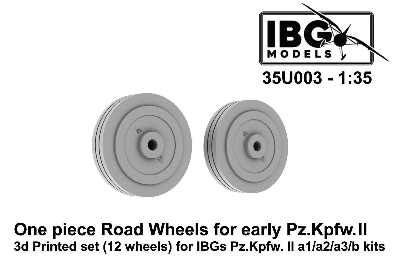 IBG MODELS 35U003 ONE PIECE ROAD WHEELS FOR EARLY PZ.KPFW.II Conversion Sets