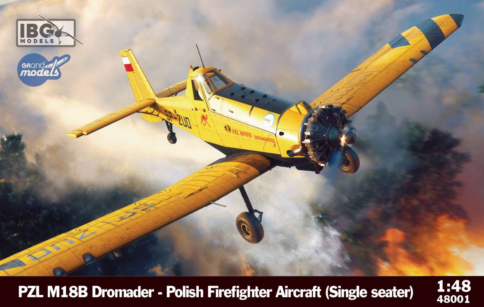 IBG MODELS 48001 PZL M18B DROMADER POLISH SINGLE SEATER FIREFIGHTER AIRCRAFT Aircraft Model Kits