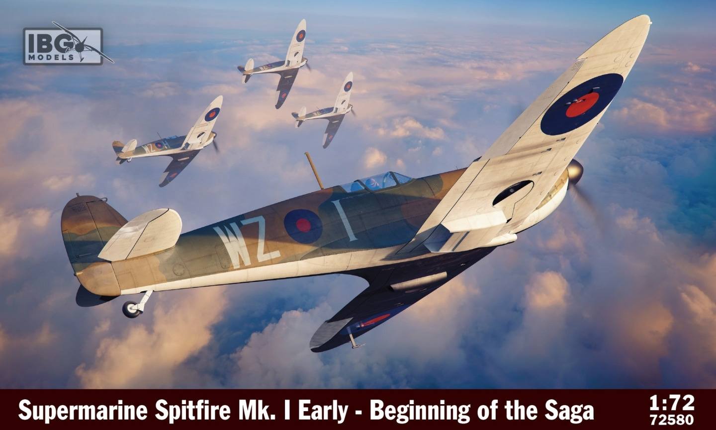 IBG MODELS 72580 SUPERMARINE SPITIRE MK.I EARLY - BEGINNING OF THE SAGA Aircraft Model Kits