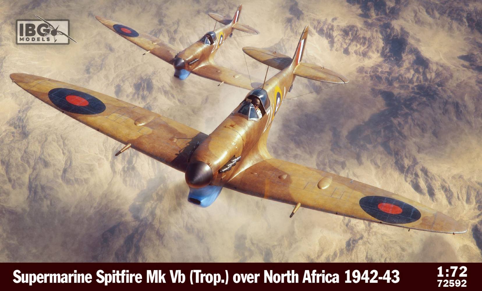 IBG MODELS 72592 SUPERMARINE SPITFIRE MK.VB TROP OVER NORTH AFRICA 1942-1943 Aircraft Model Kits