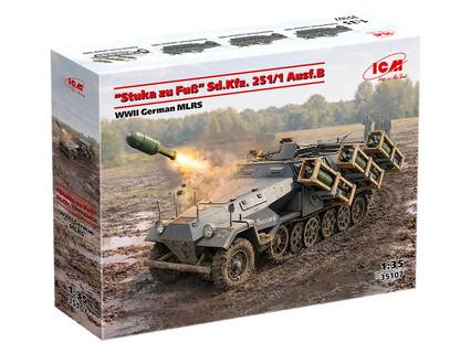 ICM 35107 SD.KFZ.251/1 AUSF.B GERMAN MLRS Military Model Kits