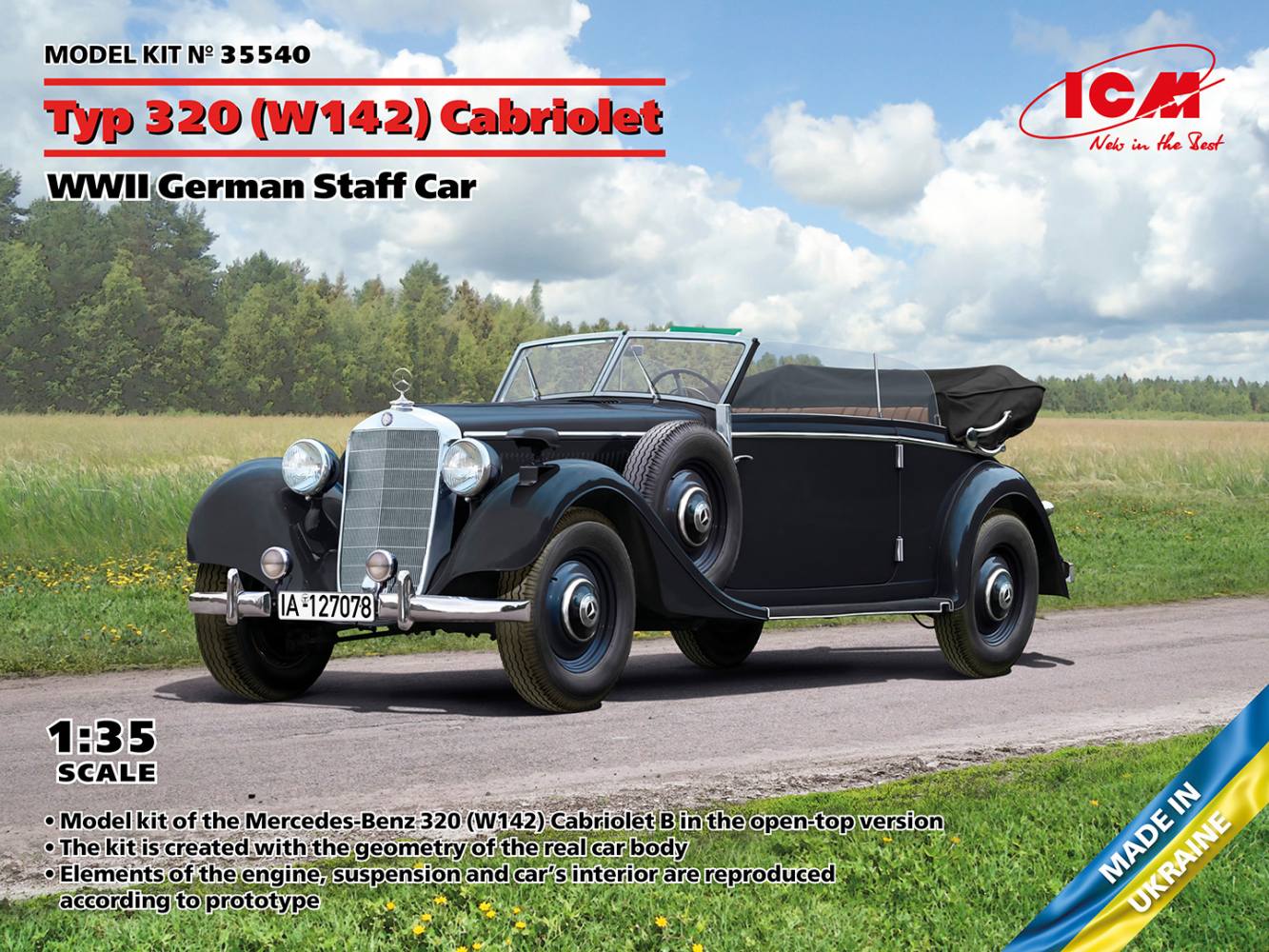 35540 TYP 320 (W142) CABRIOLET WWII GERMAN STAFF CAR