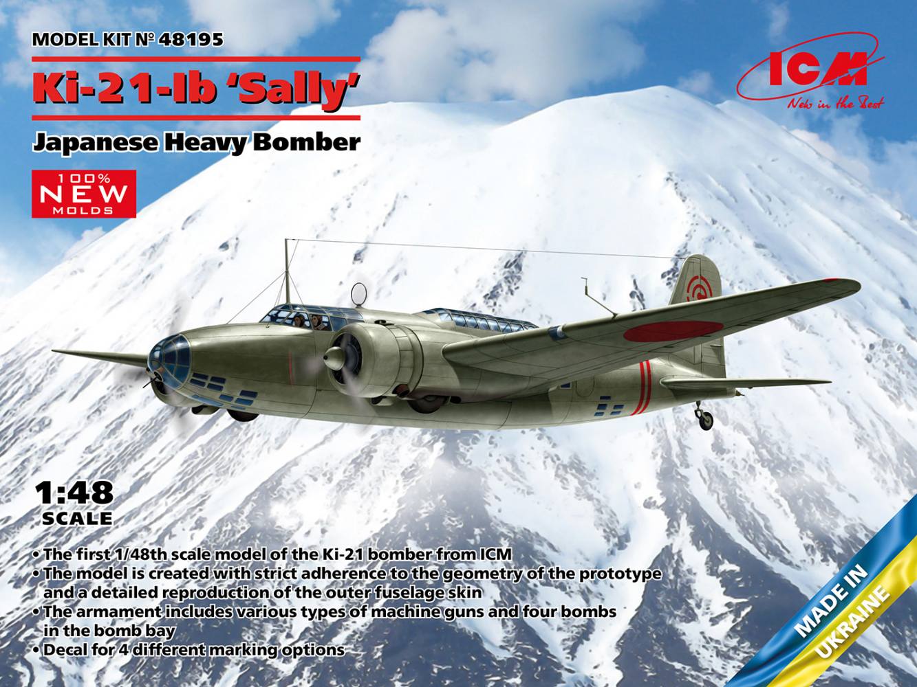 ICM  48195 KI-21-IB SALLY JAPANESE HEAVY BOMBER Aircraft Model Kits