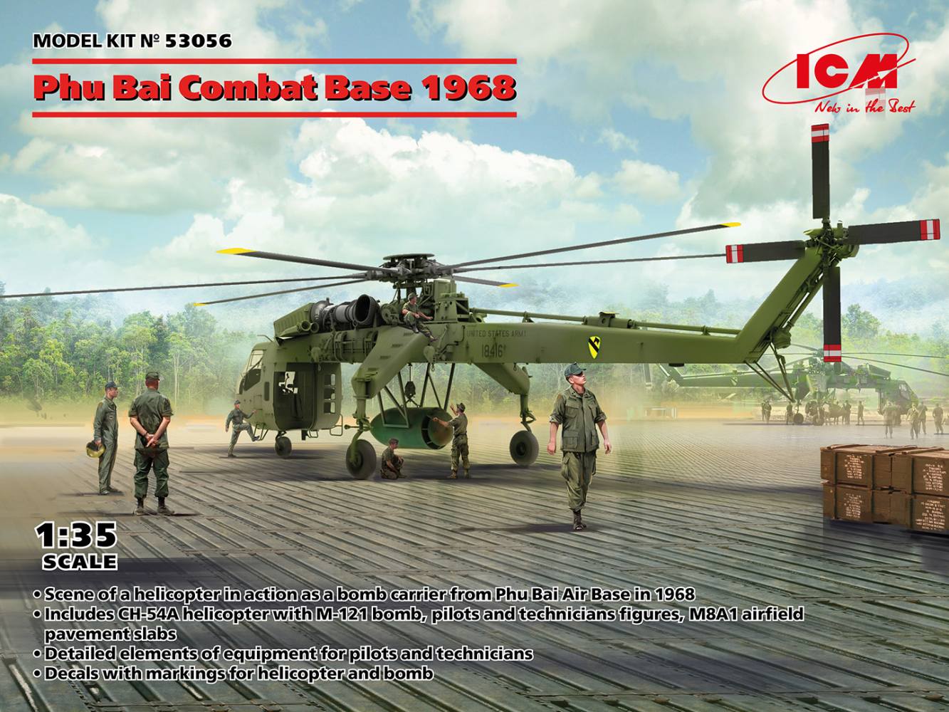 ICM 53056 PHU BAI COMBAT BASE 1968 Aircraft Model Kits