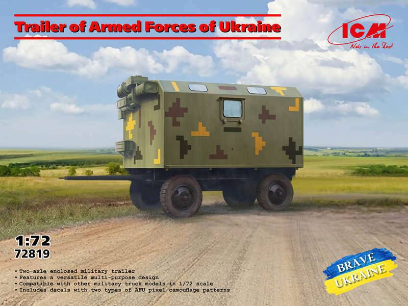 ICM 72819 TRAILER OF ARMED FORCES OF UKRAINE Military Model Kits