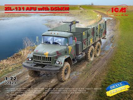 ICM 72821 ZIL-131 AFU WITH DSHKM Military Model Kits