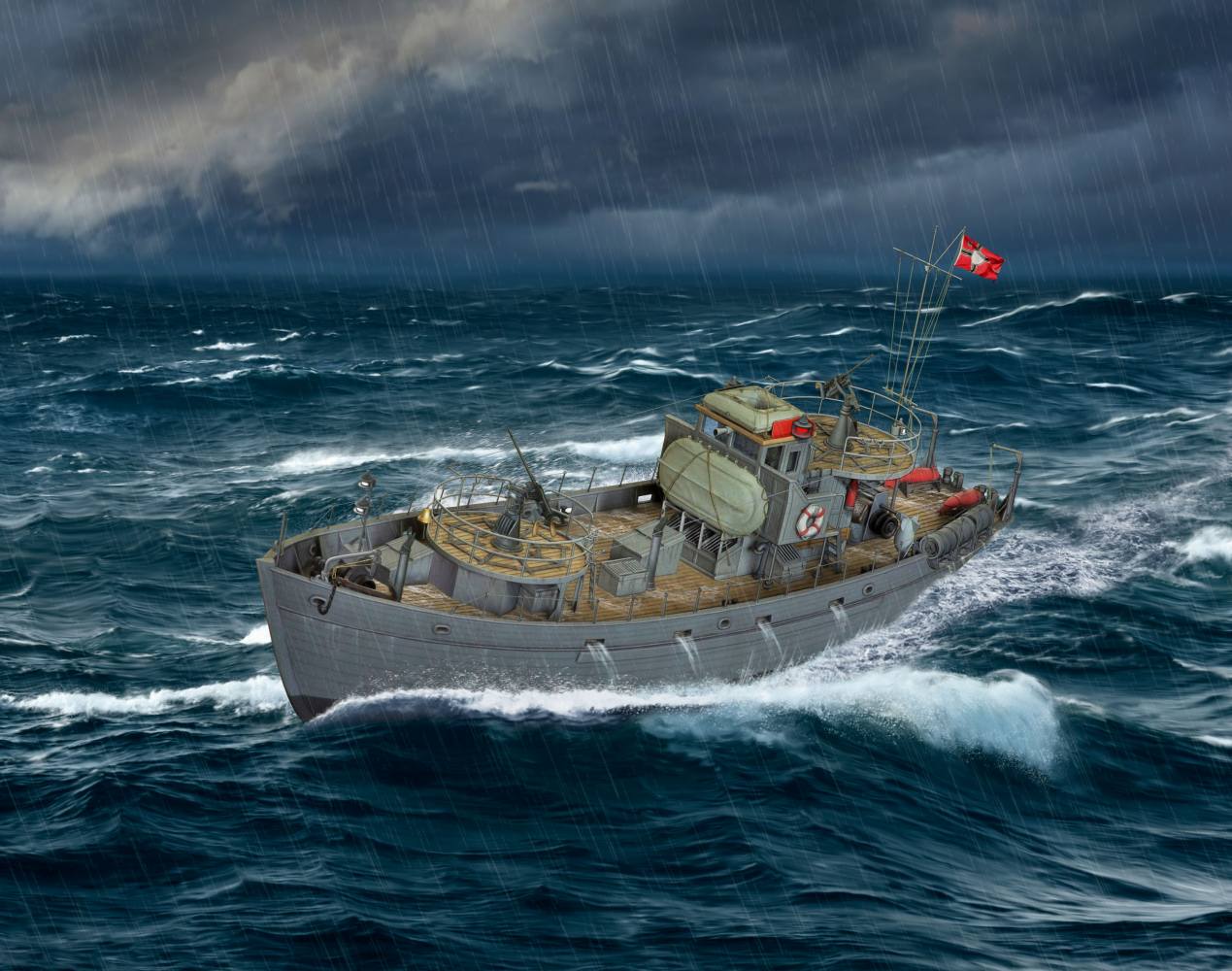 ICM S.018 KFK KRIEGSFISCHKUTTER Model Ships Kits