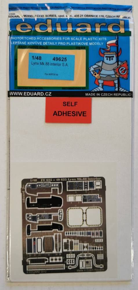 EDUARD 49625 LYNX MK.88 INTERIOR S.A. ETCHED ACCESSORIES FOR AIRFIX KIT Aircraft Model Kits