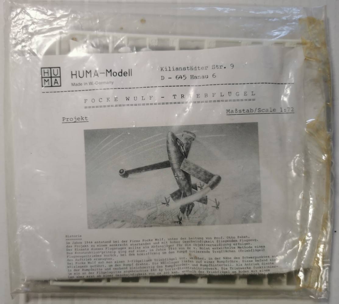 HUMA FOCKE WULF - TRIEBFLUGEL Aircraft Model Kits