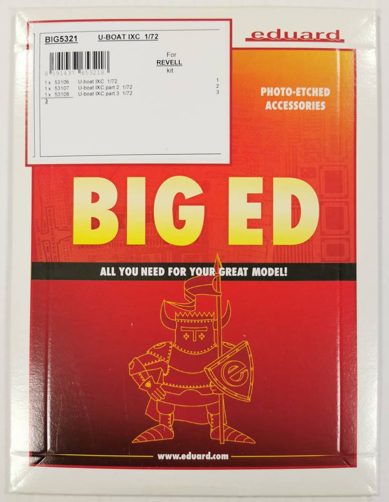 EDUARD BIG5321 U-BOAT IXC FOR REVELL KIT Military Model Kits