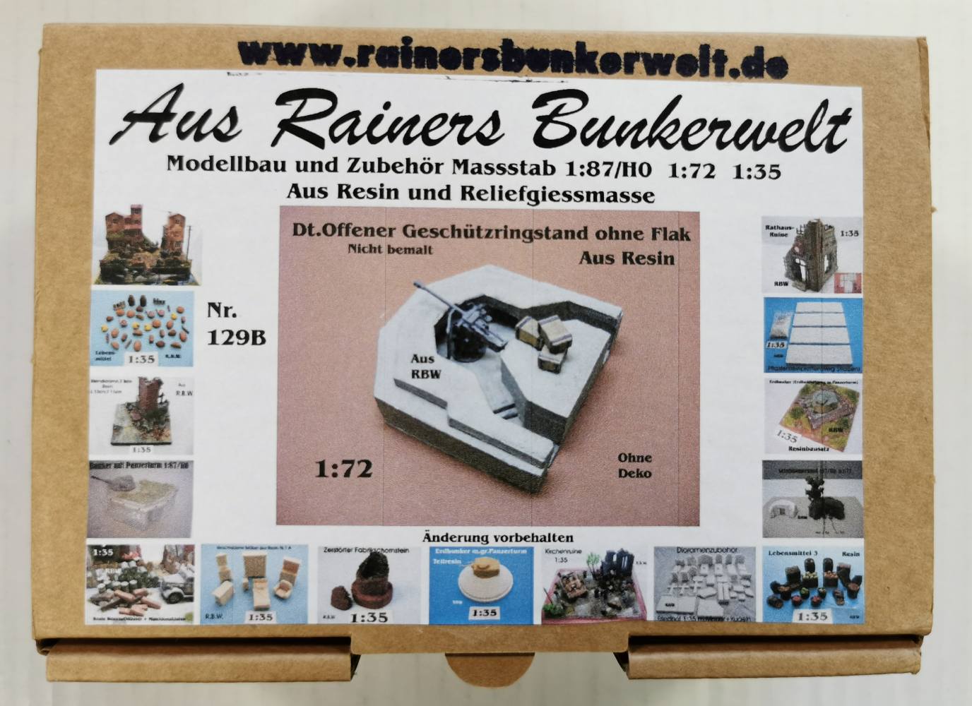 RAINERS BUNKER WORLD RBW-129B OPEN RINGSTAND FOR FLAK Military Model Kits