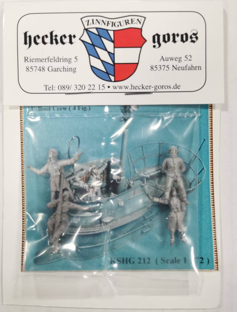 HECKER & GOROS KSHG212 U-BOAT CREW 4 FIGURES Military Model Kits