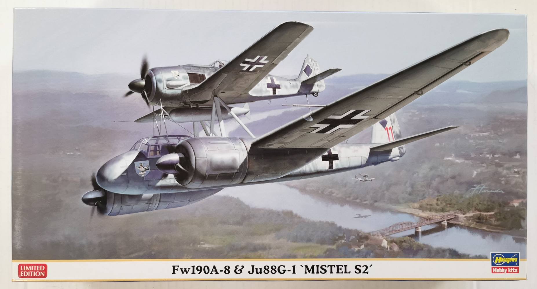 HASEGAWA 01975 Fw190A-8 Ju88G-1 MISTEL S2 Aircraft Model Kits