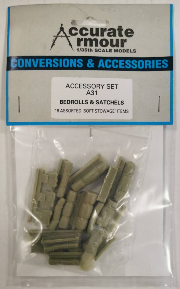 ACCURATE ARMOUR A31 ACCESSORY SET BEDROLLS AND SATCHELLS Military Model Kits