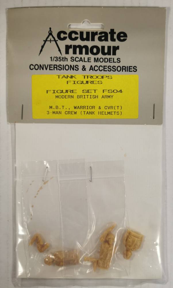 ACCURATE ARMOUR FS04 FIGURE SET MODERN BRITISH ARMY M.B.T WARRIOR AND CVR T 3 MAN CREW Military Model Kits