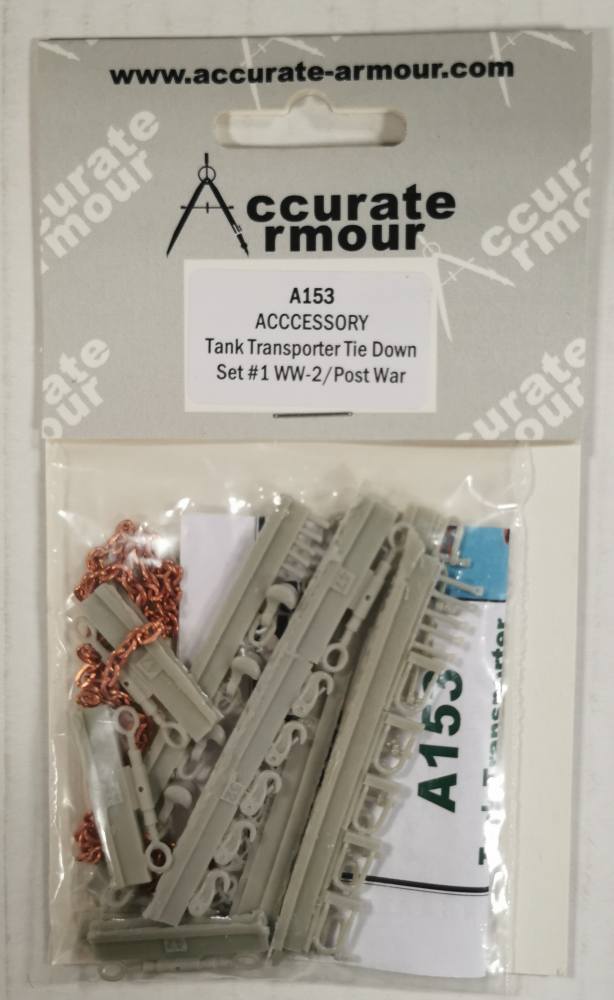 ACCURATE ARMOUR A153 ACCESSORY TANK TRANSPORTER TIE DOWN SET 1 WW2/POST WAR Military Model Kits