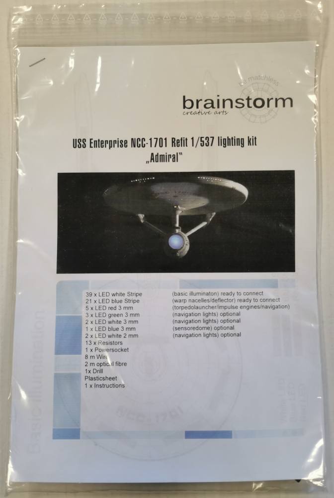 BRAINSTORM USS ENTERPRISE NCC-1701 REFIT 1/537 LIGHTING KIT Film & TV models