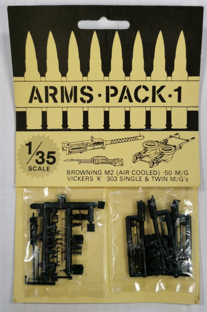 E.D MODELS ARMS PACK 1 BROWNING M2 AIR COOLED 50M/G VICKERS K 303 SINGLE TWIN M/G S Military Model Kits