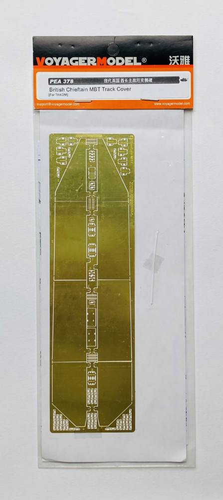 VOYAGER  PEA 378 BRITISH CHIEFTAIN MBT TRACK COVER PHOTO ETCH FOR TAKOM Conversion Sets