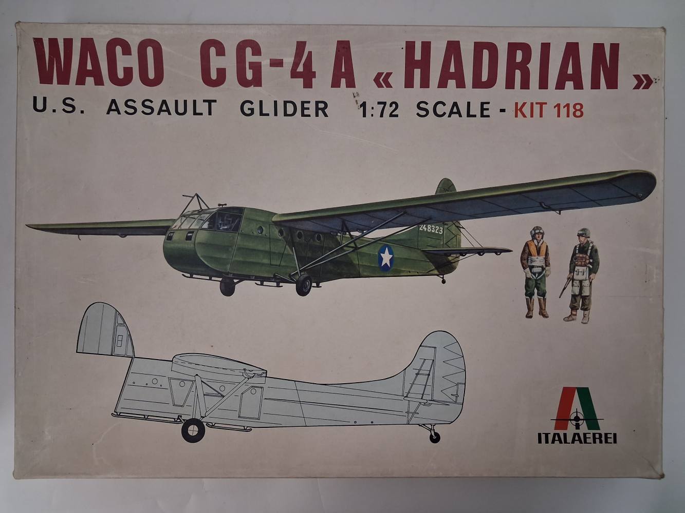 ITALERI 118 U.S. ASSAULT GLIDER WACO CG-4A Aircraft Model Kits