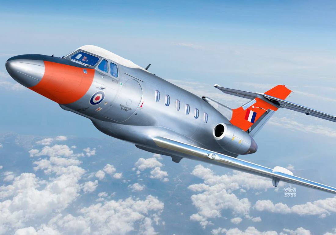 KP 7231 HAWKER SIDDELEY HS.125 DOMINE T1 ARE COMING HI-TECH Aircraft Model Kits