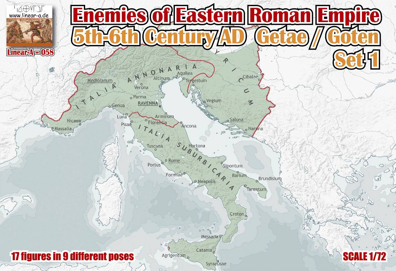 LINEAR-A LA058 ENEMIES OF THE EASTERN ROMAN EMPIRE 5TH-6TH CENTURY AD GETAE/GOTEN SET 1 Model Figures