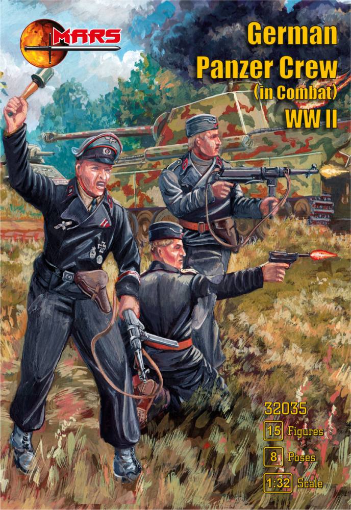 MARS 32035 GERMAN PANZER CREW IN COMBAT Model Figures