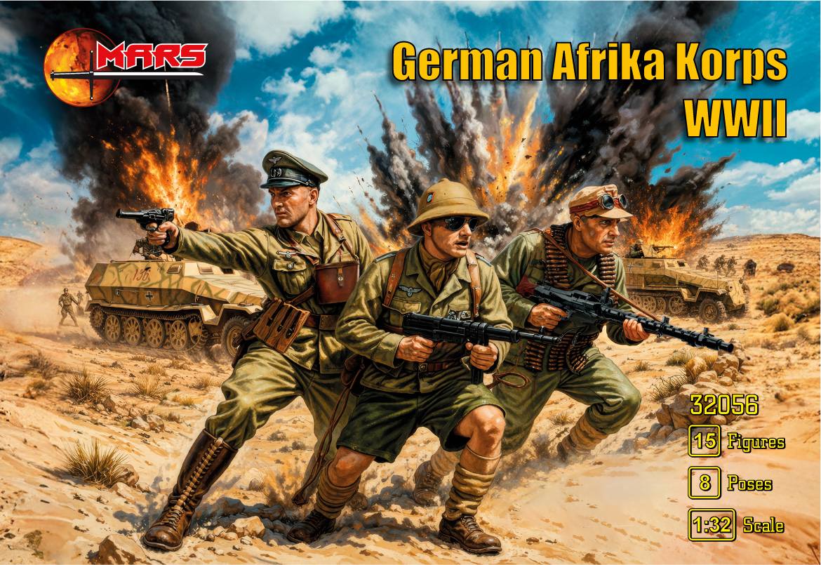 MARS 32056 GERMAN AFRIKA KORPS WWII Model Figures