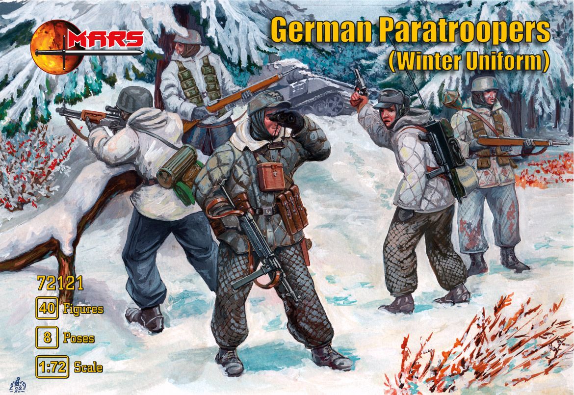 MARS 72121 GERMAN PARATROOPERS IN WINTER UNIFORM Military Model Kits