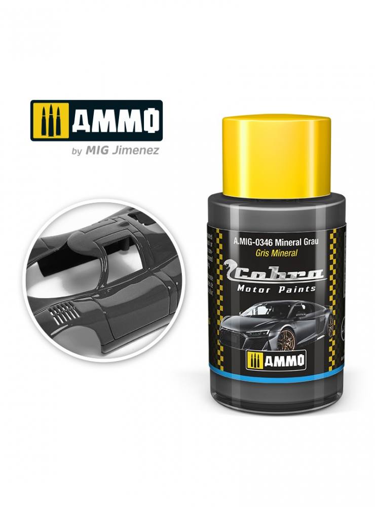 AMMO BY MIG JIMENEZ MIG0346 Cobra Motor Mineral Grau UK SALE ONLY Paint & Accessories