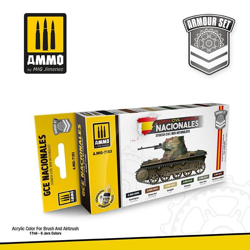 AMMO BY MIG JIMENEZ 7183 SPANISH CIVIL WAR NATIONALISTS PAINT SET Paint & Accessories
