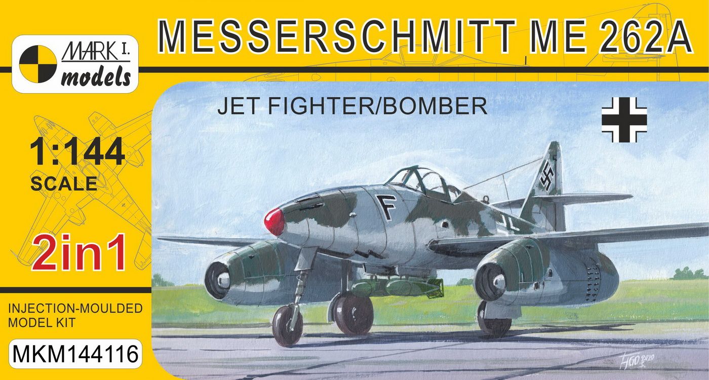 MARK I MODELS 144116 MESSERSCHMITT ME 262A JET FIGHTER/BOMBER Aircraft Model Kits