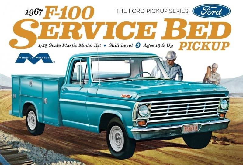 MOEBIUS 1239 FORD F-100 SERVICE BED PICK-UP 1967 Cars, Motorbikes & Trucks Model kits