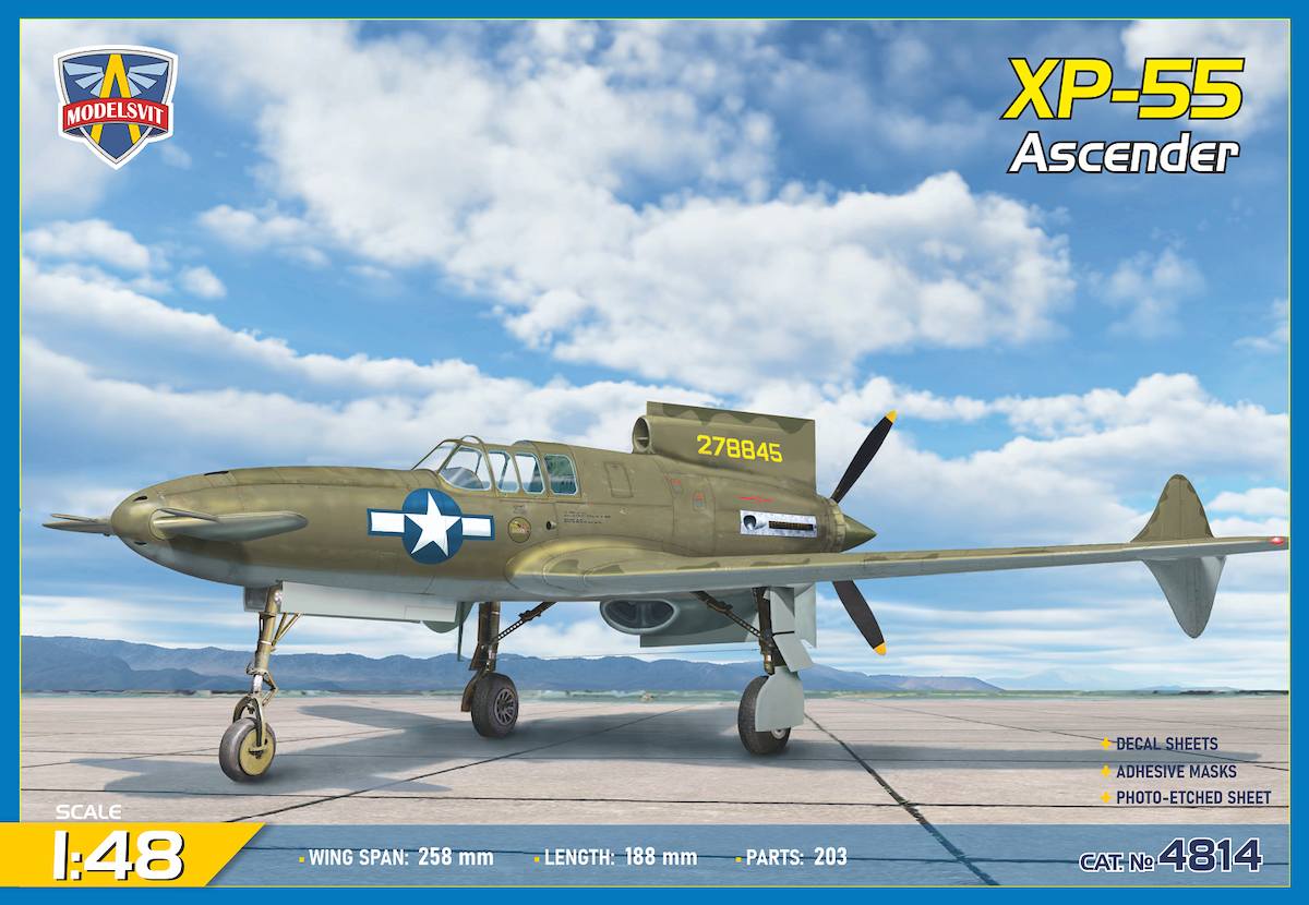 MODELSVIT 4814 CURTISS XP-55 ASCENDER Aircraft Model Kits