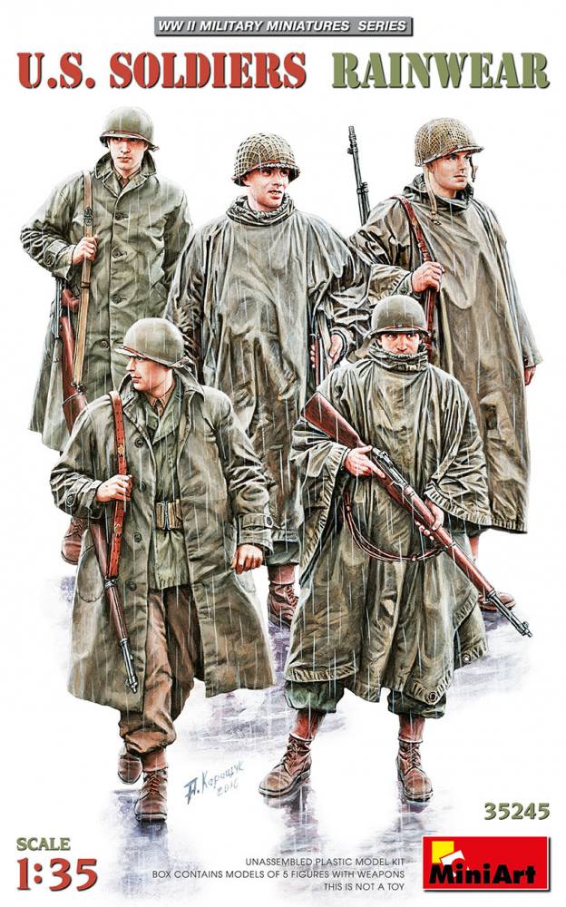 35245 U.S. SOLDIERS IN RAINWEAR