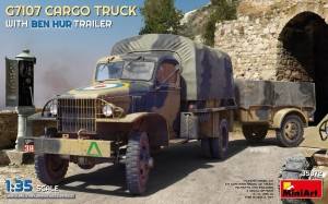 MINIART 35372 G7107 CARGO TRUCK WITH BEN HUR TRAILER Military Model Kits